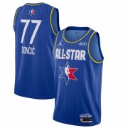 West All Star Game 2020 Luka Doncic 77# Blå Finished NBA Basketball Drakter..